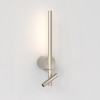 Liseuse murale orientable Baton Reader LED nickel mat Astro Lighting - Valente Design - éclairée - vue de face