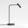 Lampe de bureau Enna Desk USB C noir mat Astro Lighting - Valente Design allumée - de profil
