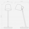 Dimension lampe à poser Imari Desk Astro Lighting - Valente Design