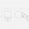 Dimension applique Imari Adjustable Wall Astro Lighting - Valente Design