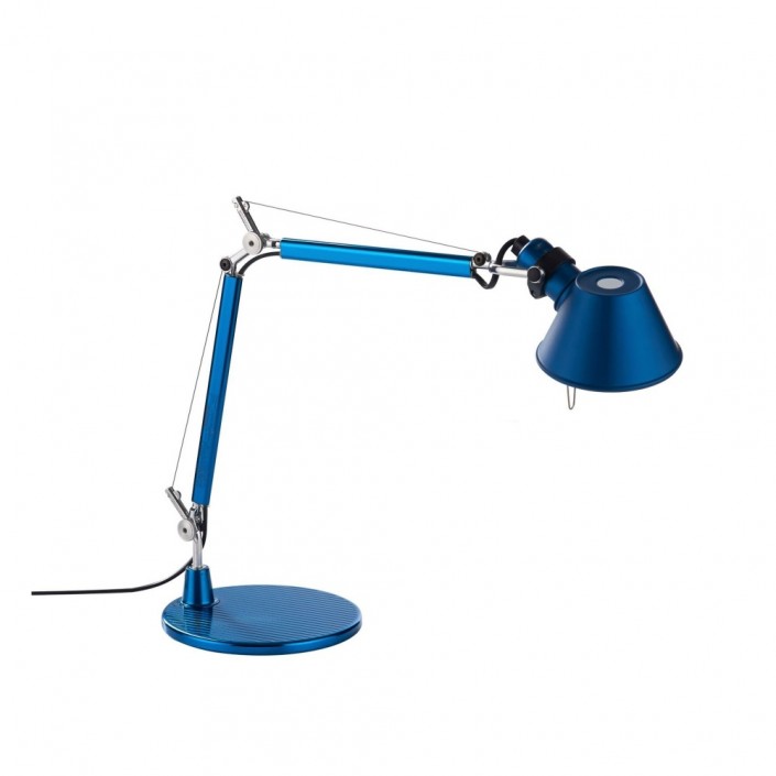 Lampe de table  Artemide Tolomeo Micro bleu anodisé - Valente Design