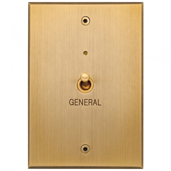 Plaque rectangulaire Va & Vient + Voyant Vert Bronze Médaille Clair - Collection Classique
