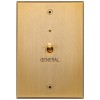 Plaque rectangulaire Va & Vient + Voyant Vert Bronze Médaille Clair - Collection Classique