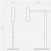 Dimension lampe Leda Desk Astro Lighting - Valente Design