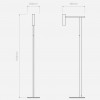 Dimension Lampadaire Leda Floor - Astro Lighting Valente Design