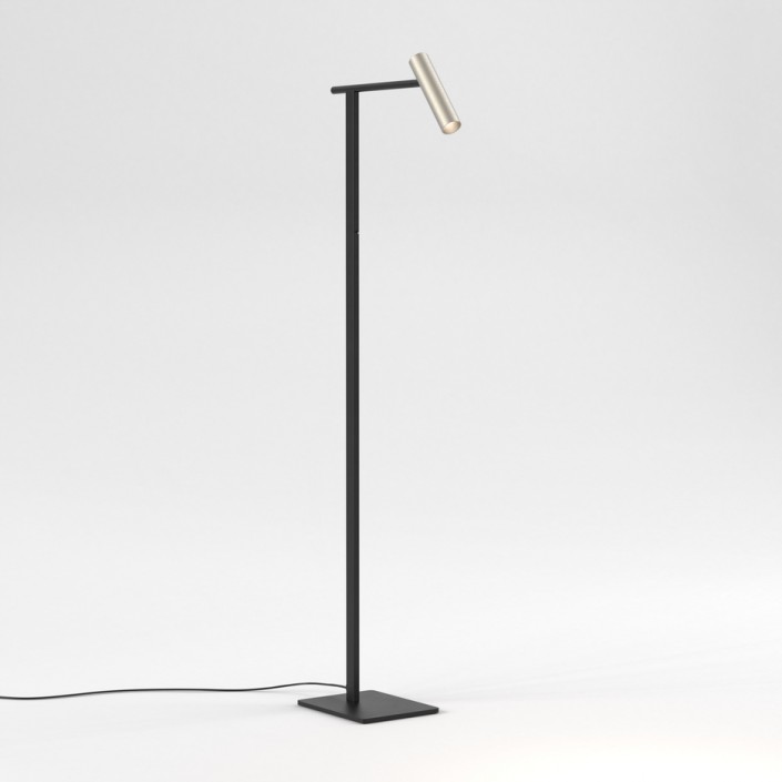 Lampadaire Leda Floor structure noir mat / abat-jour nickel mat - Astro Lighting Valente Design -