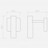 Dimension Applique Leda Single - Astro Lighting - Valente Design