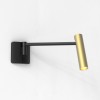 Applique Leda Swing Arm - structure noir mat / abat-jour or mat - Astro Lighting - Valente Design