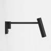Applique Leda Swing Arm - structure noir mat / abat-jour noir mat - Astro Lighting - Valente Design - de profil