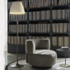 Lampadaire Angelo Stone champagne - Kartell - Valente Design - dans bibliothèque