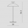 Dimension lampe sans fil Mini Geen-A Kartell Valente Design