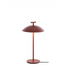 Lampe Mini Geen-A Plug version rouge brique - Kartell - Valente Design - éclairée - de côté