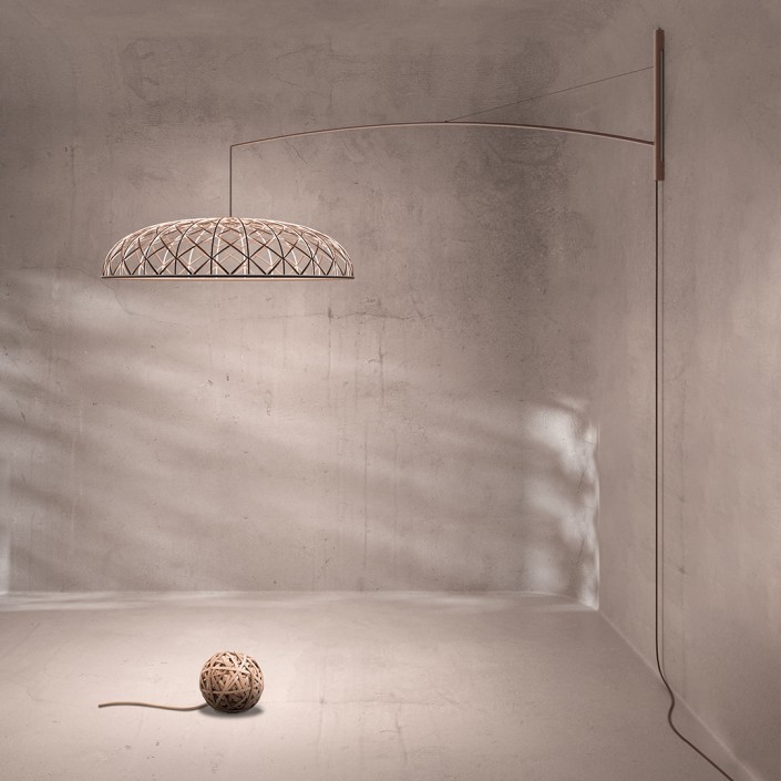 Suspension Skynest Motion almond Flos - Valente Design - éclairée dans salon
