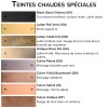 Nuancier teintes chaudes spéciales sur laiton pour Plaque Rectangulaire Va & Vient - Meljac - Valentedesign.com