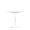 Table basse Tip Top de Kartell, création Philippe Starck et Eugeni Quitllet - plateau blanc - Valentedesign.com