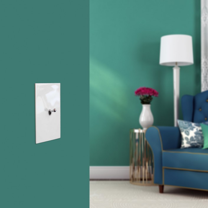 Plaque Rectangulaire Va & Vient blanc...