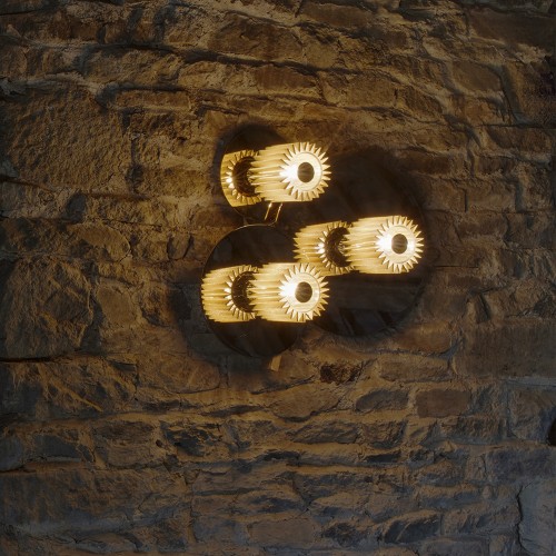 Appliques - Plafonnier In The Sun Wall 190 - corps argent - maille or - DCW Editions - Valente Design