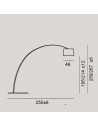 Dimensions lampadaire Twiggy Elle Foscarini - Valente