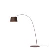 Lampadaire Twiggy Rosewood structure burgundy - abat-jour palissandre - Foscarini - Valente Design