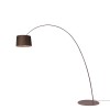 Lampadaire Twiggy Elle Rosewood structure burgundy - abat-jour palissandre - Foscarini - Valente Design