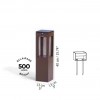 Dimension Borne solaire TRADITION 40cm - Les Jardins - Valente Design