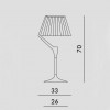 Dimension lampe de table Angelo Stone - Starck - Kartell - Valente Design