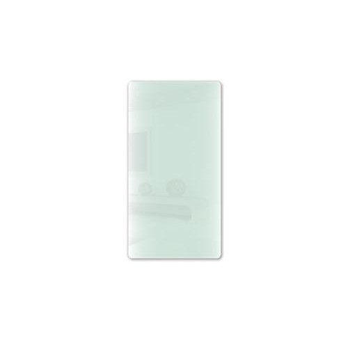 Radiateur Solaris vertical 1200W blanc brillant avec reflets vert de la marque Fondis - Valente Design