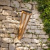 Applique torche solaire TECKA Teck - Les Jardins - Valente Design - posée en applique