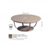 Dimension Table basse lumineuse solaire JET STREAM Corten Duratek - Les Jardins - Valente Design