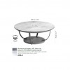 Dimension Table basse lumineuse solaire JET STREAM gris espace HPL - Les Jardins - Valente Design