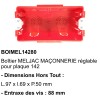 Boitier à utiliser pour  prises de Courant Double Nickel Brossé MELJAC