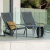 Table basse lumineuse solaire PASTEK - Les Jardins - Valente Design - éteinte sur terrasse
