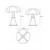 Dimension lampe de table Pipistrello MED Martinelli Luce - Valente Design