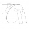 Dimension applique liseuse JOLIJN  Lucide - Valente Design