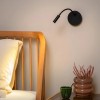 Applique liseuse JOLIJN avec flexible sans fil rechargeable noir - Lucide - Valente Design - en tête de lit