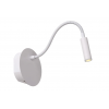 Applique liseuse JOLIJN avec flexible sans fil rechargeable blanc - Lucide - Valente Design - allumée