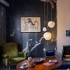 Suspensions Hoba Foscarini - Valente Design - éclairées dans salon