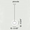 dimension suspension Hoba Piccola - Foscarini - Valente Design
