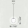 dimension suspension Hoba Midi - Foscarini - Valente Design