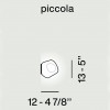Dimension Applique - plafonnier Hoba  Piccola - Foscarini - Valente Design