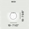 Dimension Applique - plafonnier Hoba  Midi - Foscarini - Valente Design