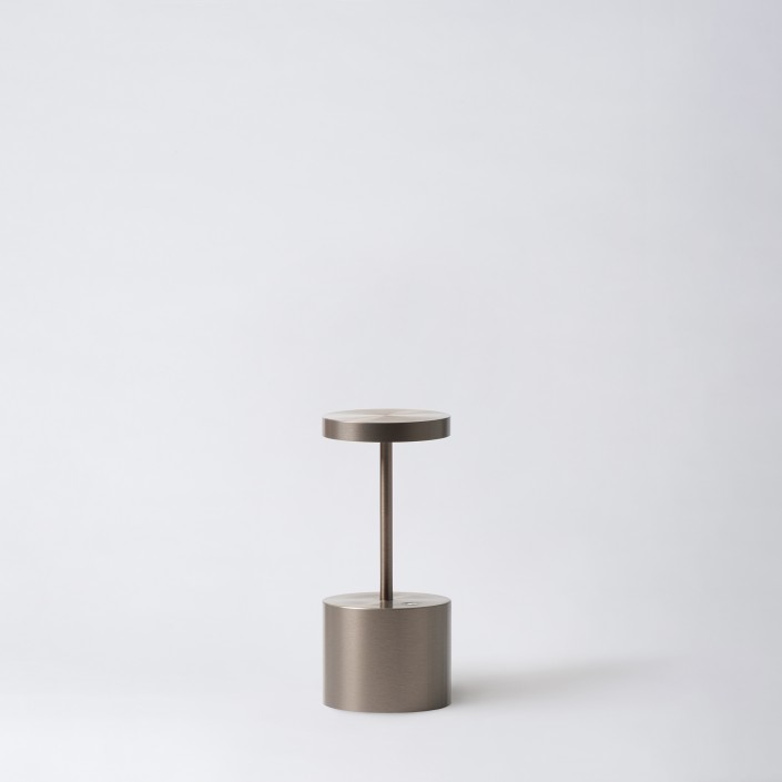 Lampe sans fil LUXCIOLE MINI argent fumé - Hisle - Valente Design