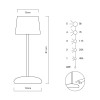 Dimension lampe sans fil ARTURO - Hisle - Valente Design