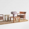 Lampe de table TERESA mauve - Kartell - Valente Design - sur table basse