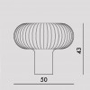 Dimension lampe de table TERESA - Kartell - Valente Design