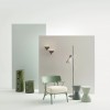 Fauteuil A.I. LOUNGE Bouclé Riccio blanc - Kartell - Valente Design - de face