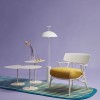Fauteuil A.I. LOUNGE Bouclé Riccio jaune - Kartell - Valente Design - dans salon