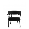 Fauteuil A.I. LOUNGE Bouclé Riccio noir structure noire - Kartell - Valente Design - de face