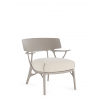 Fauteuil A.I. LOUNGE Bouclé Riccio blanc structure gris - Kartell - Valente Design