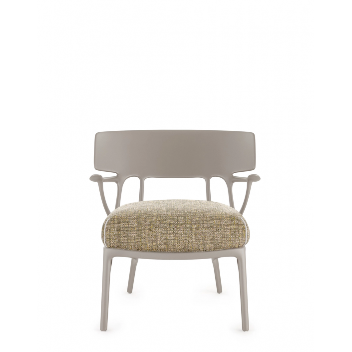 Fauteuil A.I. LOUNGE Texture noisette structure gris - Kartell - Valente Design